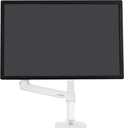– LX Monitor Arm, Single Monitor Desk Mount – Fits Flat Curved Ultrawide Computer Monitors up to 34 Inches, 7 to 25 Lbs, VESA 75X75Mm or 100X100Mm – Tall Pole, White