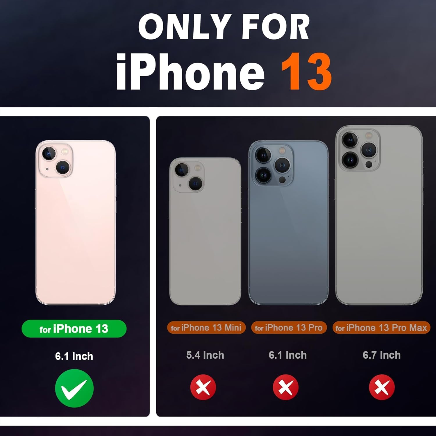 Case for Iphone 13, Genuine Leather Iphone 13 5G Wallet Folding Case with Kickstand RFID Blocking Card Slots Magnetic Shockproof Case Compatible with Iphone 13 5G (6.1" 2021) - Midnight Green